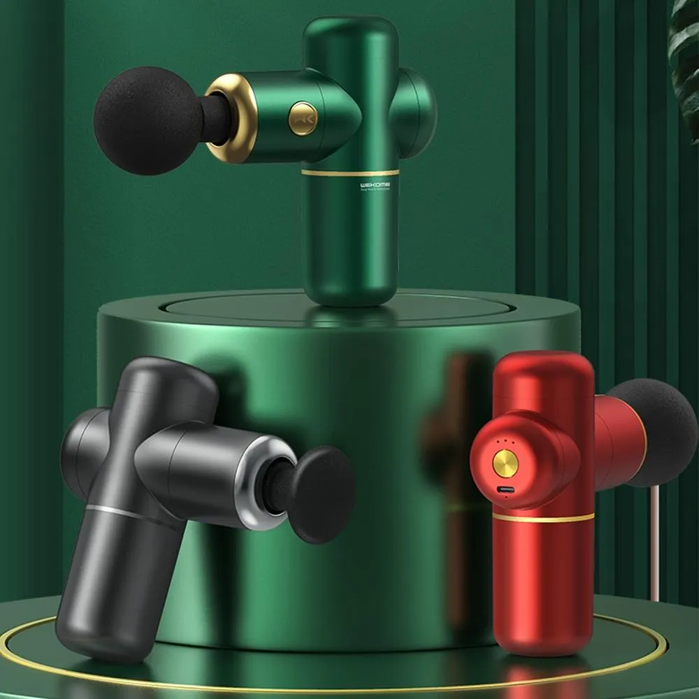 4-Head Portable Muscle Massage Gun for Sports | 32 Gears | Green