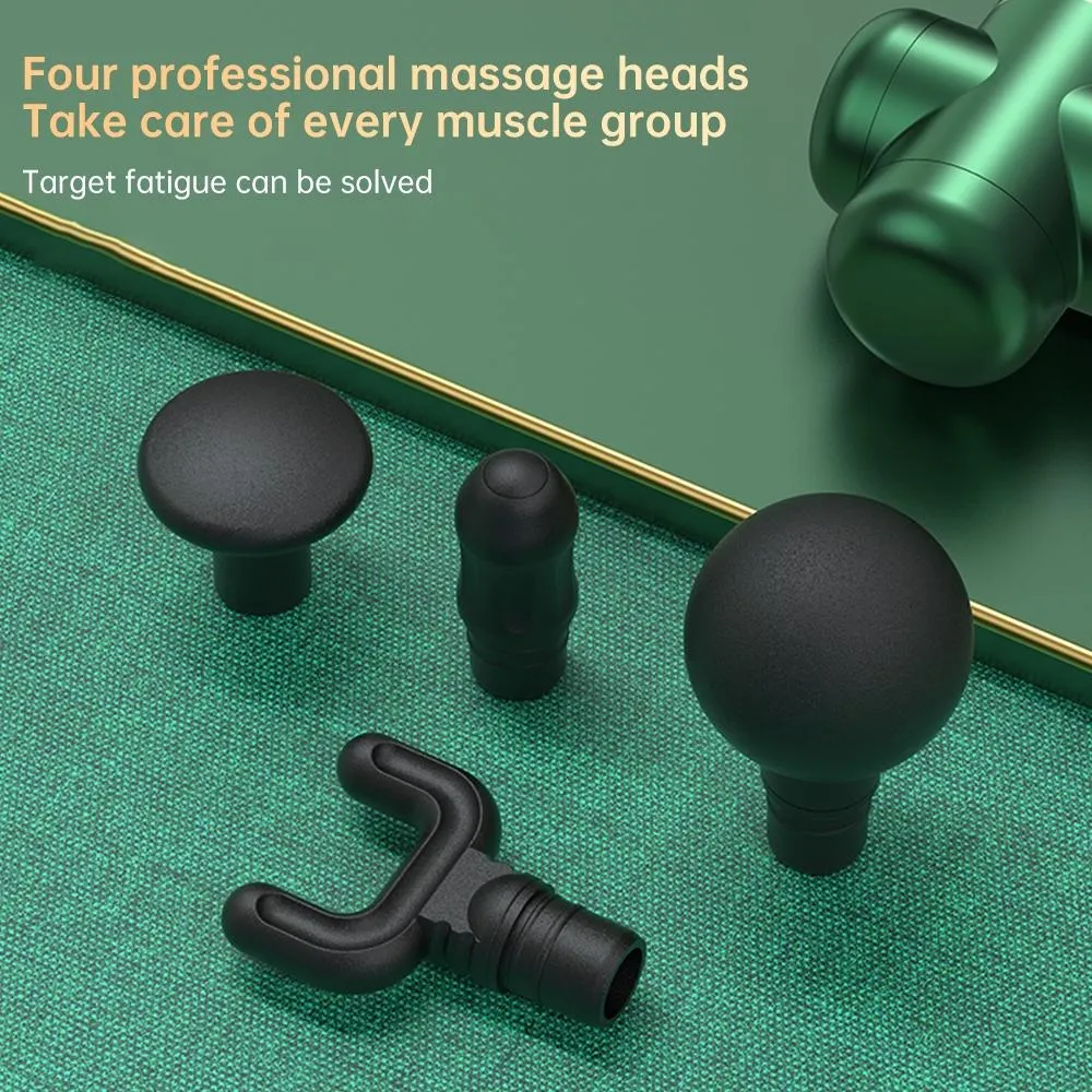 4-Head Portable Muscle Massage Gun for Sports | Red