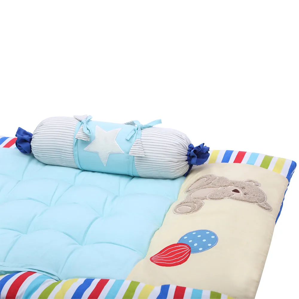 Abracadabra Cotton Bedding/Gadda Set Teddy Love Theme - Blue
