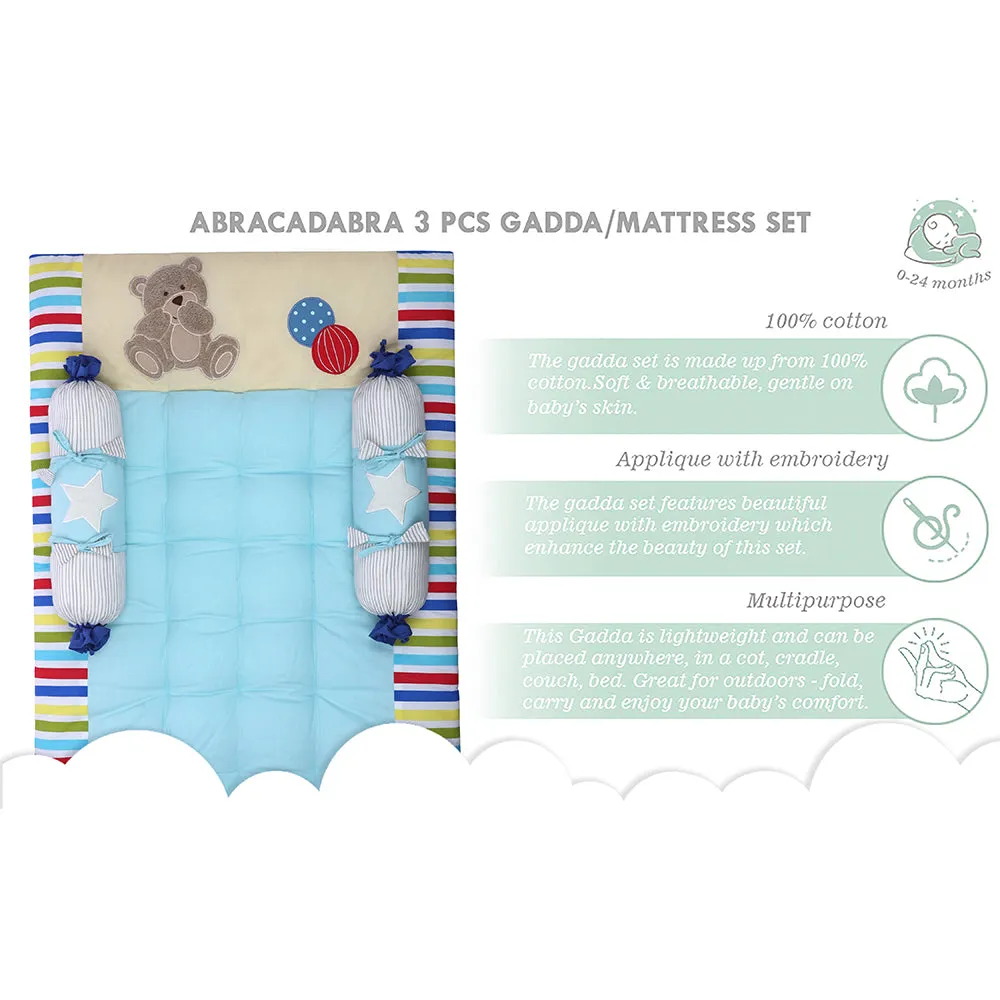 Abracadabra Cotton Bedding/Gadda Set Teddy Love Theme - Blue