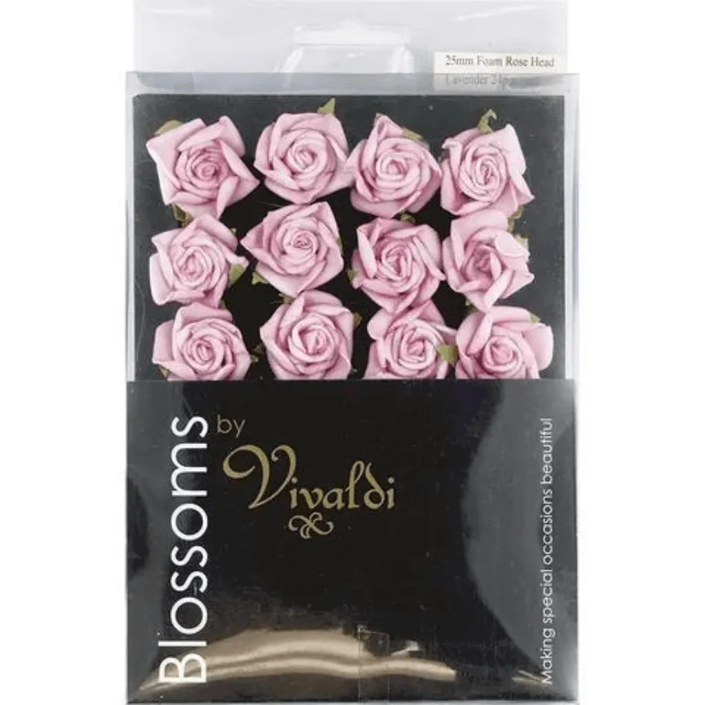Craft Foam Rose Heads - Hot Pink