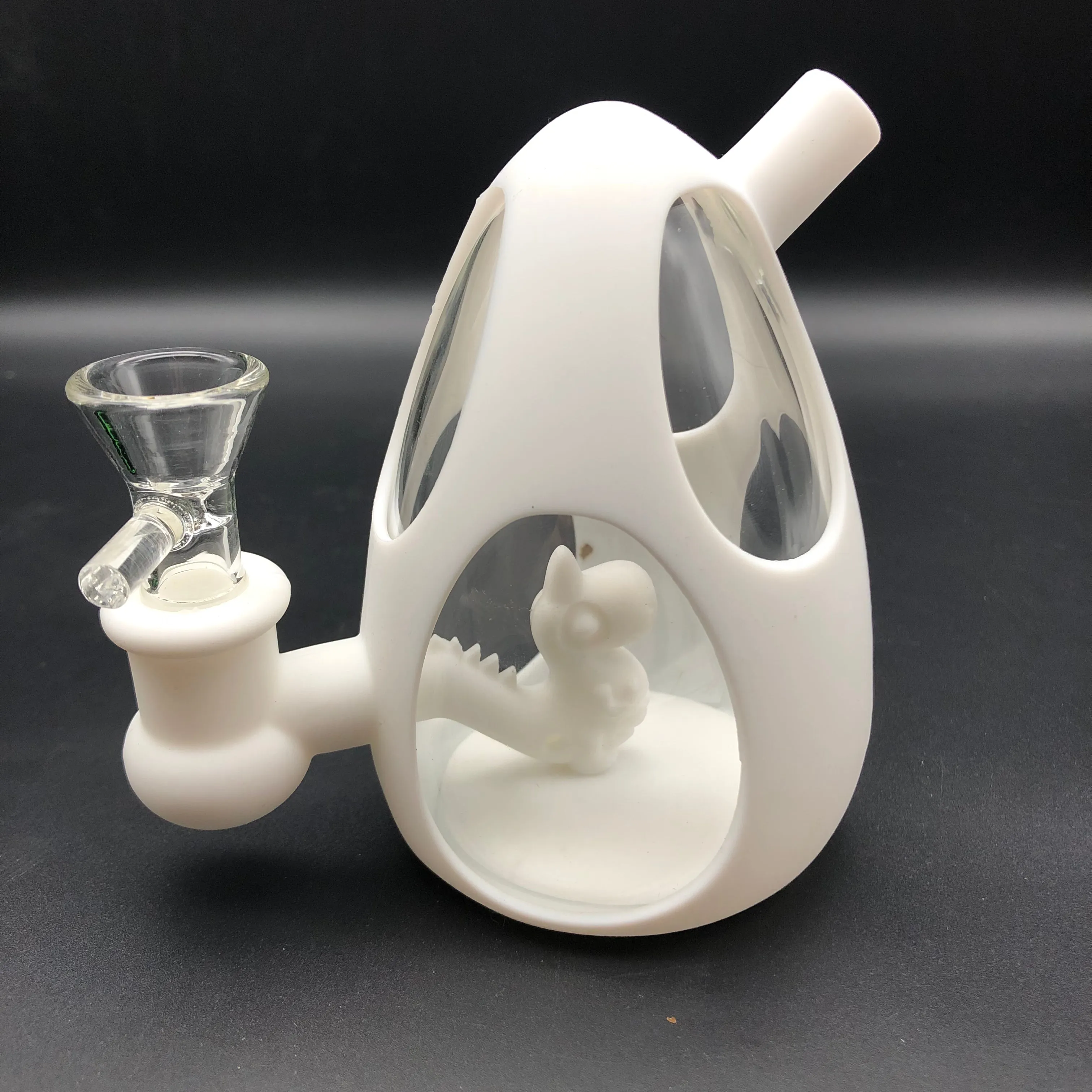 Dinosaur Egg Silicone/Glass Water Pipe 4.5 | 14mm