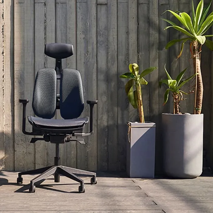 DUOREST 2.0 ERGONOMIC MESH OFFICE CHAIR, BLACK FRAME - D2-200M