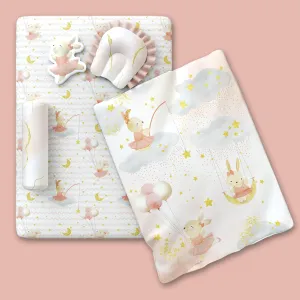 Fancy Fluff 6 PC Organic New Born Bed Set - Day Dream