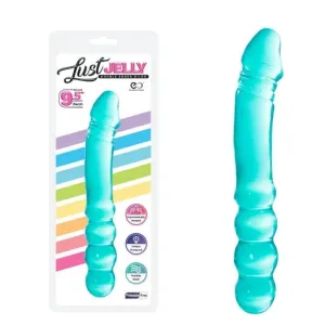 LUST JELLY PVC 9.5 DOUBLE DONG - BLUE