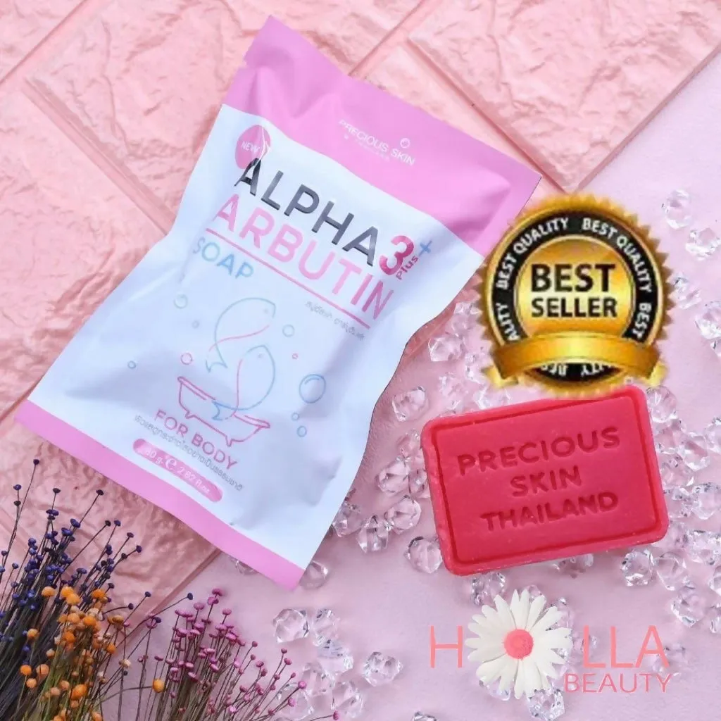 Precious Skin Thailand Alpha Arbutin 3 Plus Collagen Whitening Soap / Sabun Pemutih Badan 80gr