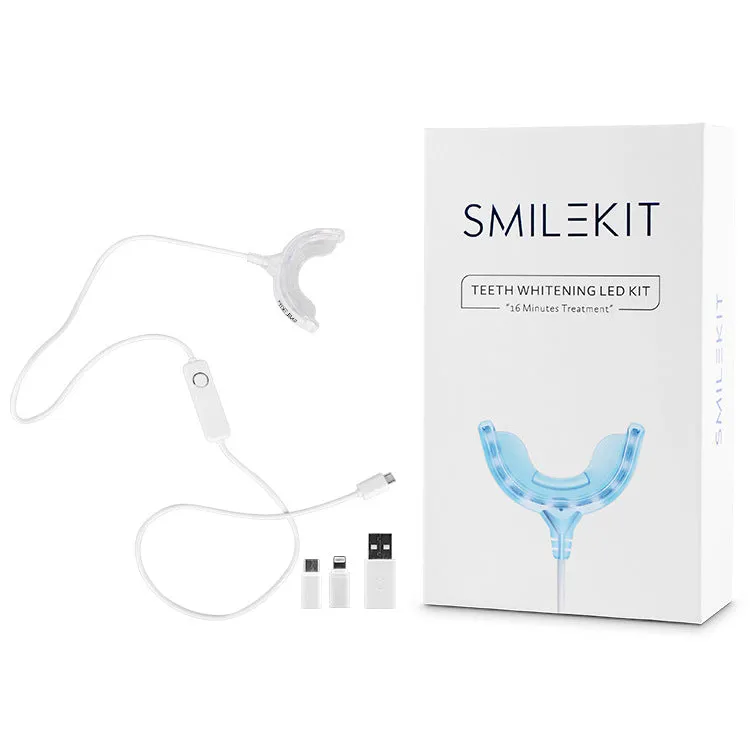 smilekit line light set home teeth whitening set usb rechargeable dental device