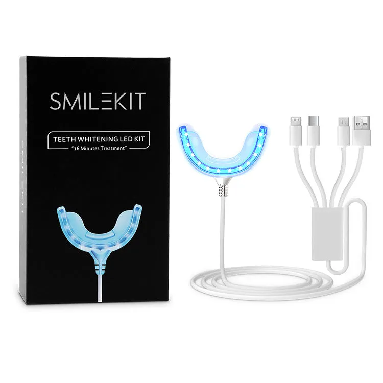 smilekit line light set home teeth whitening set usb rechargeable dental device